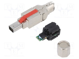Plug; Mini I/O Type 2 (U); PIN: 4; Cat: 5e; shielded; Layout: 8p4c