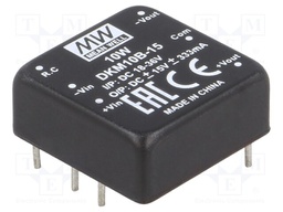 Converter: DC/DC; 10W; Uin: 18÷36V; Uout: 15VDC; Uout2: -15VDC; 18g