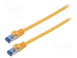 Patch cord; S/FTP; 6a; stranded; CCA; LSZH; orange; 1m; 26AWG