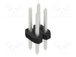 Connector: pin strips; pin header; male; PIN: 4; 2mm; THT; 2x2; 100V