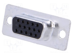 D-Sub HD; PIN: 15; plug; female; soldering; for cable