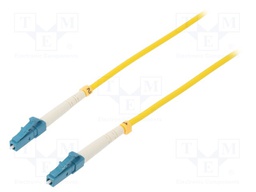 Fiber patch cord; both sides,LC/UPC; 0.5m; LSZH; yellow