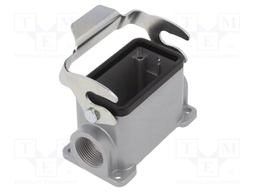 Enclosure: for HDC connectors; C146; size E10; with latch; M25