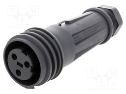 Connector: circular; plug; female; PIN: 3; EXPlora; Contacts: brass