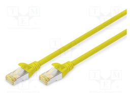 Patch cord; S/FTP; 6a; stranded; Cu; LSZH; yellow; 7m; 26AWG