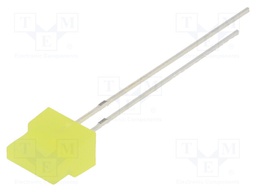 LED; rectangular; 1.8x7.05mm; yellow; 150÷220mcd; 30°; Front: flat