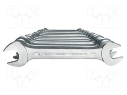 Wrench-set; spanner; tool steel; 12pcs.