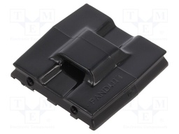 Self-adhesive cable holder; polyamide; black; Ht: 6.6mm; L: 24.9mm