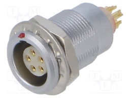 Connector: circular; socket; 0B; female; PIN: 5; 6.5A; IP50; straight