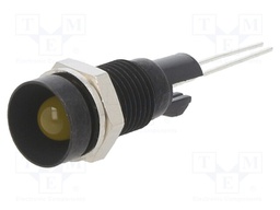 Indicator: LED; recessed; Cutout: Ø8mm; for PCB; brass; ØLED: 5mm