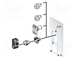Insert for lock; Spacial S3X,for enclosures