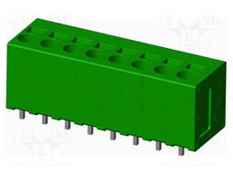 Connector: PCB terminal block; terminal; angled; Plating: tinned