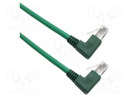 Patch cord; F/UTP; Cat: 6; RJ45 up angled plug,both sides; Cu
