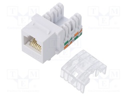Socket; RJ45; PIN: 8; Cat: 6; Keystone; gold-plated; Layout: 8p8c; IDC