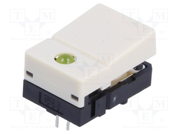 Switch: keypad; Pos: 2; SPST-NO; 0.05A/24VDC; ivory; Illumin: LED