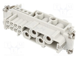 Connector: HDC; contact insert; female; S-K; 4+8+PE; size 24B; 500V