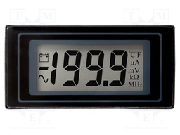Voltmeter; digital,mounting; 0÷200mV; on panel; snap fastener