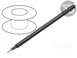 Wire; H07RN-F; stranded; Cu; 2x4mm2; rubber; black; 450/750V