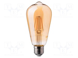 LED lamp; white warm; E27; 220÷240VAC; 550lm; P: 6W; 300°; 2200K