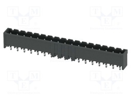 PCB headers, nominal cross section: 2.5 mm2, color: black, n