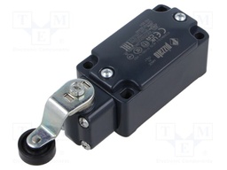 Limit switch; lever R 40mm, plastic roller Ø20mm; NO + NC; 10A