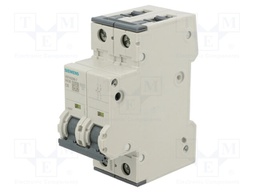 Circuit breaker; 230/400VAC; Inom: 6A; Poles: 2; DIN; Charact: C