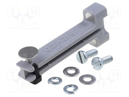 PCB guide; polyamide; grey; L: 46.5mm; B: 42.3mm; C: 18mm; D: 3mm