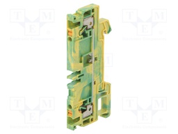 Splice terminal: rail; 2.5mm2; ways: 1; terminals: 2; yellow-green