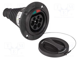 EMobility: socket; IP44; single-phase; Type 2 male; 32A; black