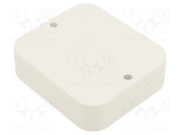 Enclosure: junction box; X: 80mm; Y: 90mm; Z: 24mm; wall mount; IP20