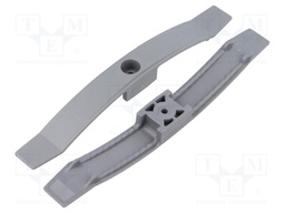 Screw mounted clamp; polyamide 6.6; grey; W: 20mm; L: 168mm; 10pcs.