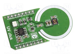 Click board; UV sensor; SPI; ML8511; mikroBUS connector; 3.3VDC