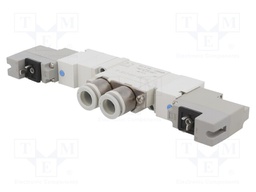 Electromagnetic valve; 5/3 cut-off in the middle position
