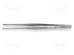 Tweezers; 200mm; Blades: straight; Blade tip shape: rounded