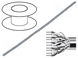 Wire; RS232; 1x2x24AWG; stranded; Cu; Al-PET foil; PVC; grey; 305m