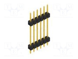 Connector: pin strips; pin header; male; PIN: 6; 2.54mm; THT; 1x6
