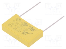 Capacitor: polypropylene; X2,suppression capacitor; 150nF; 22mm