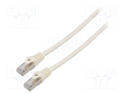 Patch cord; F/UTP; 6; stranded; CCA; PVC; white; 2m; 26AWG; Cores: 8