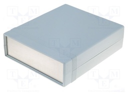 Enclosure: with panel; 1598; X: 155mm; Y: 180mm; Z: 52mm; ABS; grey
