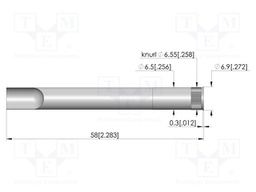 Test probe socket; silver plated; KS-623; soldered; 58mm