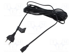 Cable; CEE 7/16 (C) plug,IEC C7 female; 10m; black; 2.5A; 230V