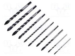 Drill set; for concrete,for metal; concrete,metal,plastic