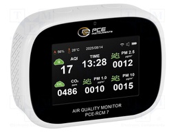 Meter: air quality; Humid.range: 0÷99%RH; ±5%; Temp: 0÷50°C; IP20