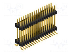 Connector: pin strips; pin header; male; PIN: 34; 1.27mm; SMT; 2x17
