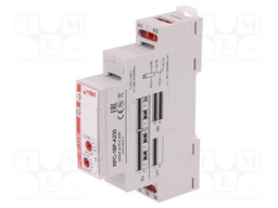 Timer; 1s÷10days; SPDT; 24VDC/16A,250VAC/16A; 230VAC; DIN; PIN:5