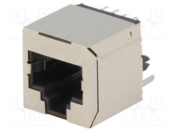 Socket; RJ45; PIN: 8; Cat: 5; shielded; Layout: 8p8c; THT; straight