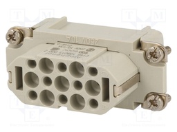 Connector: HDC; female; C146,heavy|mate D; PIN: 15; 15+PE; size A10