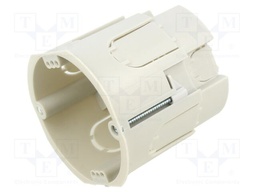Enclosure: junction box; Ø: 71mm; plaster embedded; grey; -25÷60°C