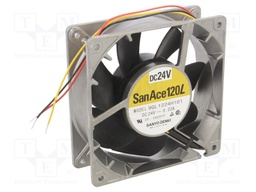 Fan: DC; axial; 24VDC; 120x120x38mm; 168m3/h; 39dBA; ball bearing