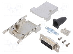 D-Sub; PIN: 15; plug; female; shielded,turned contacts; straight